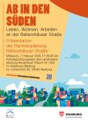 Flyer für die Veranstaltung "Ab in den Süden - Leben, Wohnen, Arbeiten an der Beltershäuser Straße" mit den Eckdaten der Veranstaltung